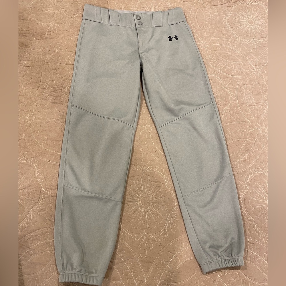 Under armour Boy's Gray Youth Baseball & Softball Pants YL - large
